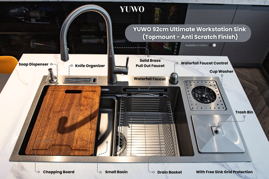 YUWO Ultimate Workstation Sink 92 x 48 cm Version 2